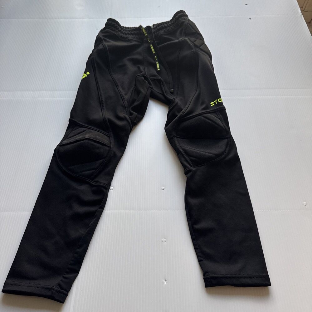 Storelli Youth Small YS Padded Goalkeeper Soccer Pants Black Knee Protection